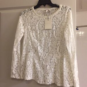 Lace long sleeve top